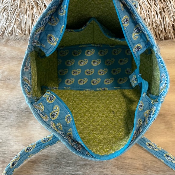 Vintage VERA BRADLEY Bermuda Blue 2005 Baby Bag Green Paisley Changing Pad Y2K - Picture 14 of 17